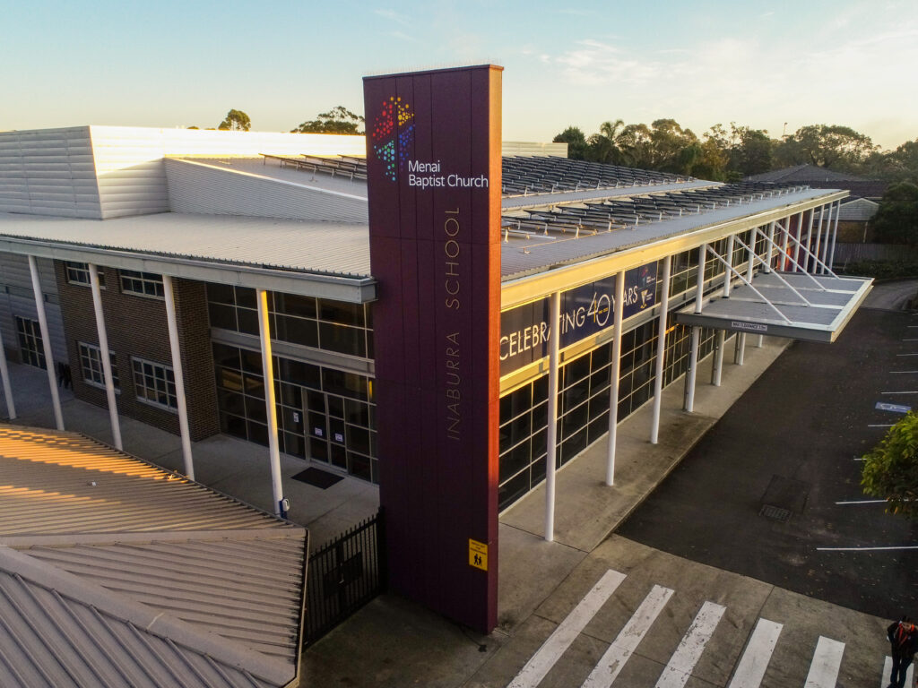 Arial photo of Inaburra School