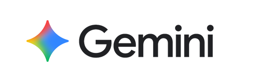 New gemini logo with colorful spark to the left of the text