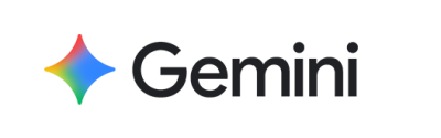 New gemini logo with colorful spark to the left of the text